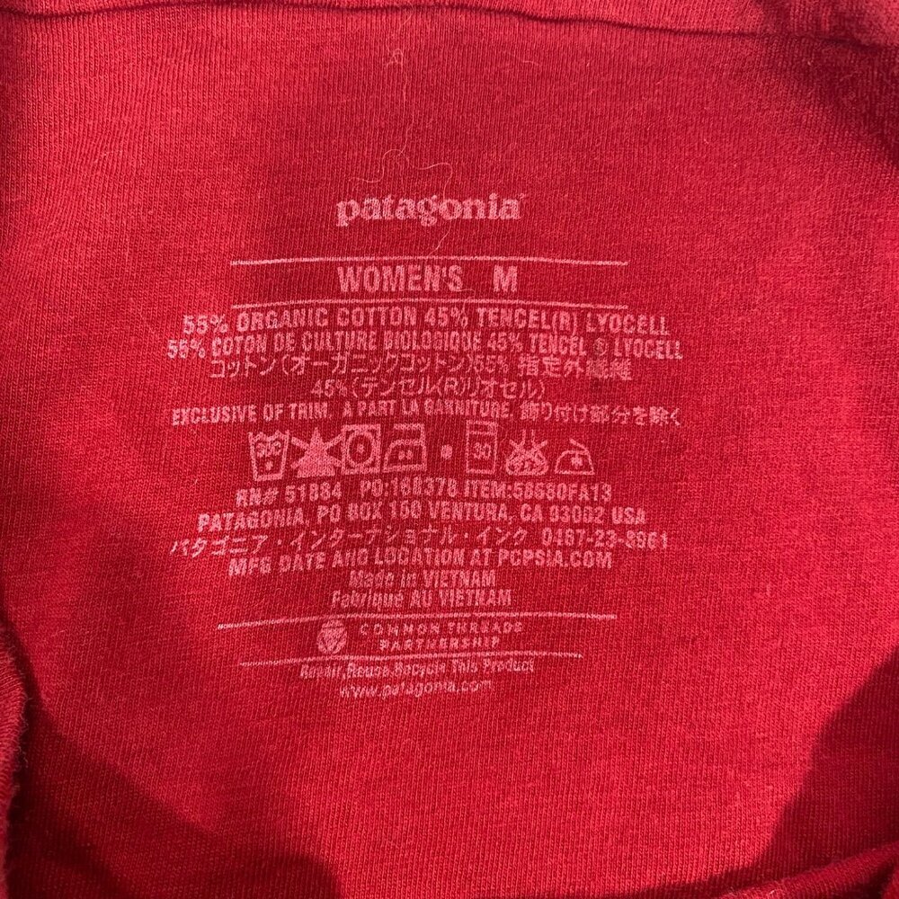 Patagonia seabreaks dress Asymmetrical Draped Neck 3/4 Sleeve Dress M Organic - Picture 6 of 10